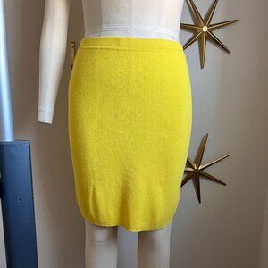 United Colors of Benetton Lemon Yellow Knit Skirt